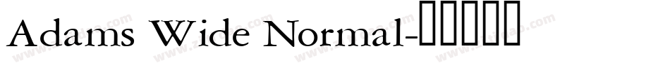 Adams Wide Normal字体转换